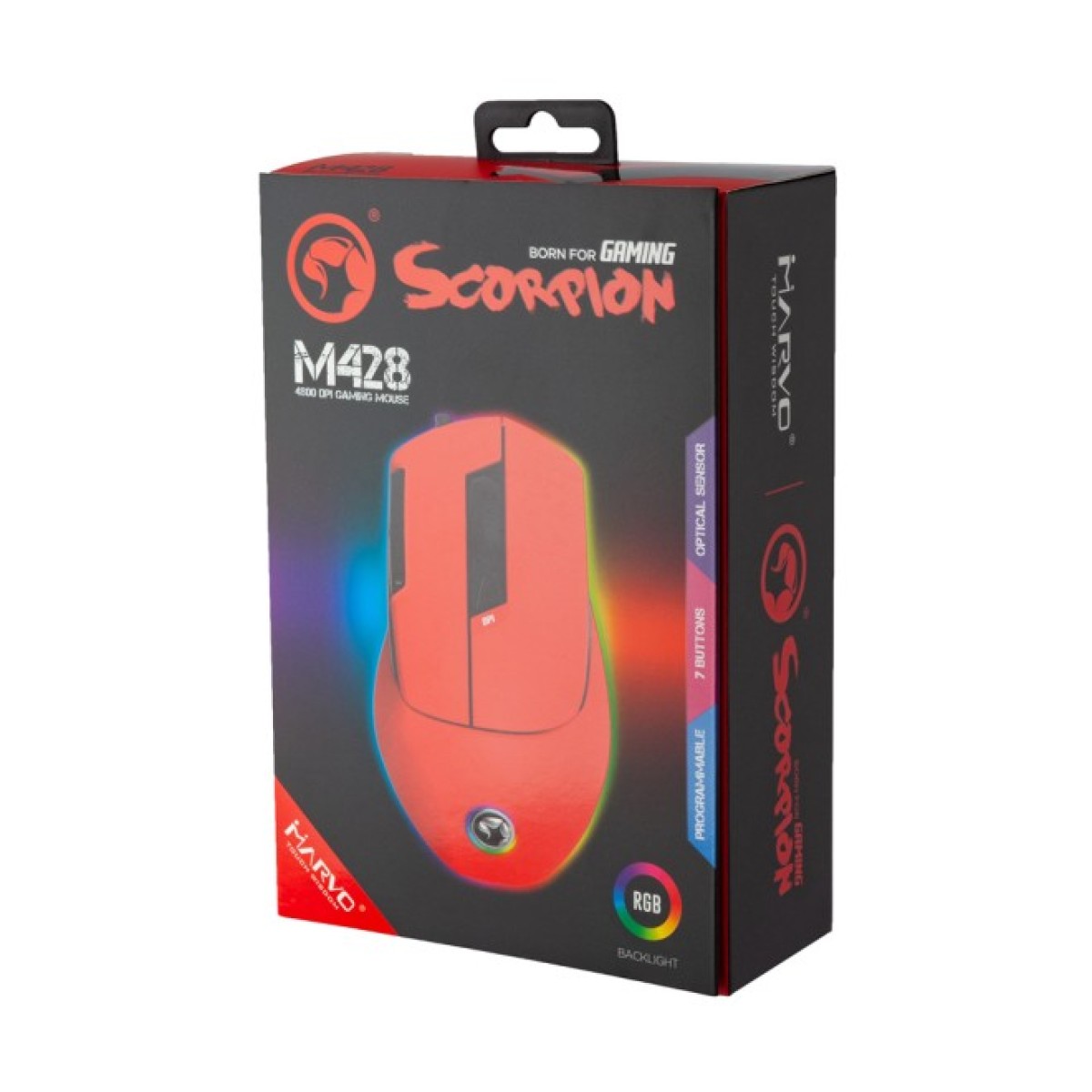 Мишка Marvo M428 RGB-LED USB Red (M428 Red) 98_98.jpg - фото 5