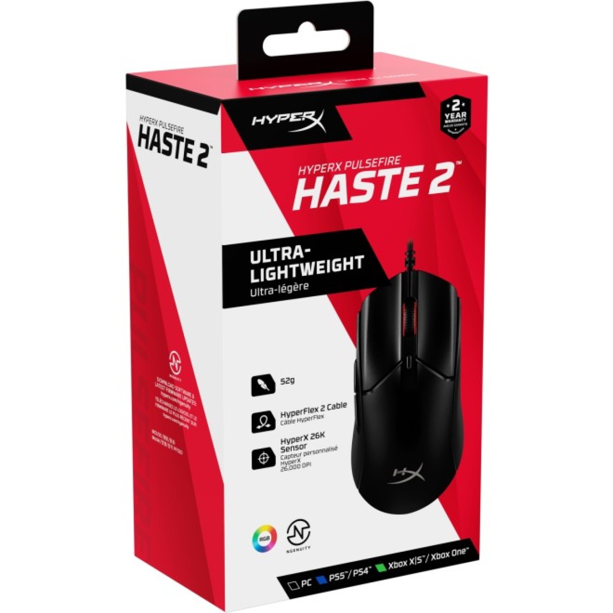 Мишка HyperX Pulsefire Haste 2 USB Black (6N0A7AA) 98_98.jpg - фото 2