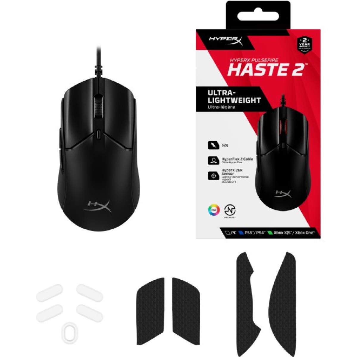 Мышка HyperX Pulsefire Haste 2 USB Black (6N0A7AA) 98_98.jpg - фото 12