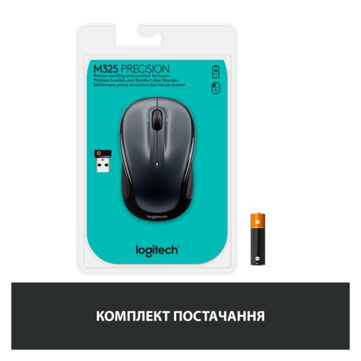 Мишка Logitech M325s Wireless Dark Silver (910-006812) 98_98.jpg - фото 2