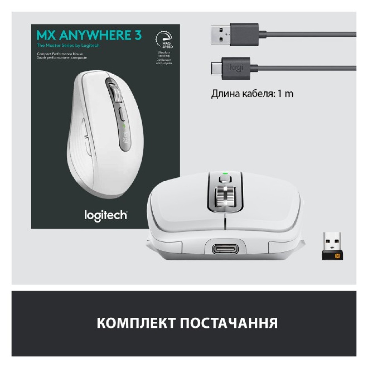 Мышка Logitech MX Anywhere 3 Performance for Business Wireless Pale Grey (910-006216) 98_98.jpg - фото 3