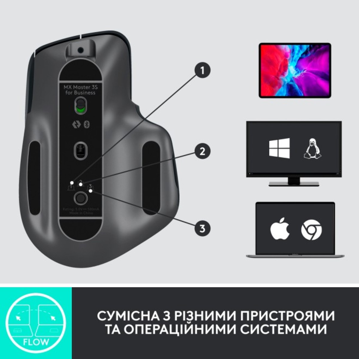 Мишка Logitech MX Master 3S for Business Performance Wireless/Bluetooth Graphite (910-006582) 98_98.jpg - фото 5