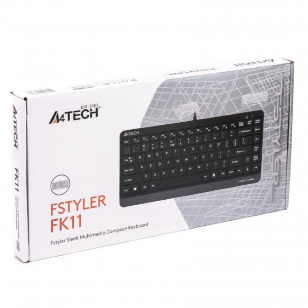 Клавиатура A4Tech FK11 Fstyler Compact Size USB Grey (FK11 USB (Grey)) 98_98.jpg - фото 3