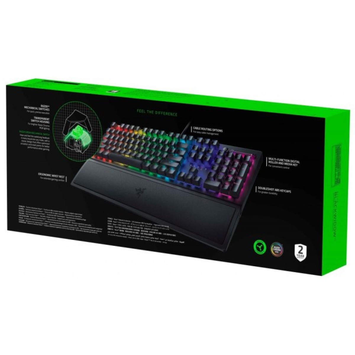 Клавіатура Razer BlackWidow V3 Razer Green Switch USB Black (RZ03-03540800-R3R1) 98_98.jpg - фото 8