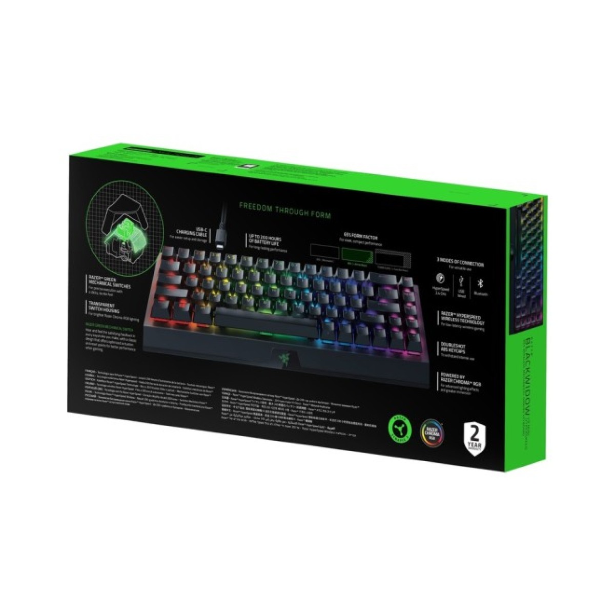 Клавіатура Razer BlackWidow V3 Mini Hyperspeed Green Switch RU (RZ03-03891600-R3R1) 98_98.jpg - фото 2