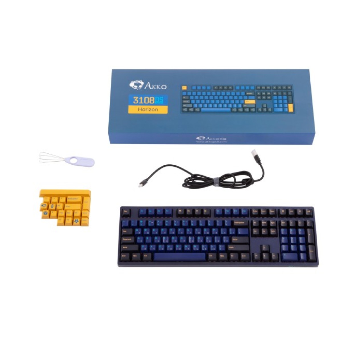 Клавіатура Akko 3108 DS Horizon 108Key CS Blue V2 USB UA No LED Blue (6925758607711) 98_98.jpg - фото 2