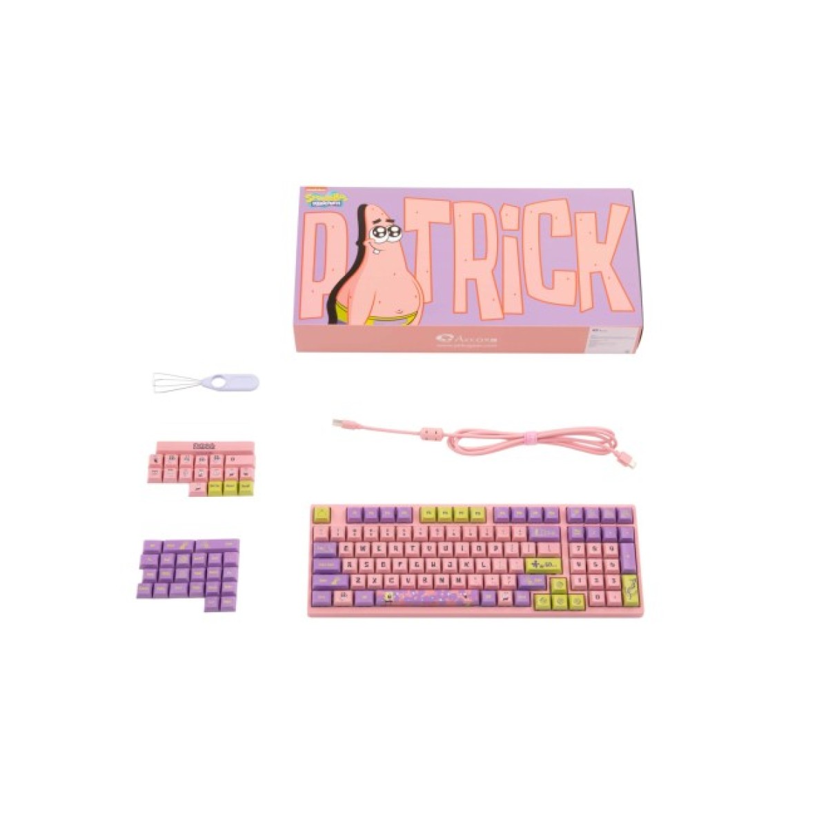 Клавиатура Akko 3098S Patrick 98Key CS Sponge Hot-swappable USB UA RGB Pink (6925758613910) 98_98.jpg - фото 2