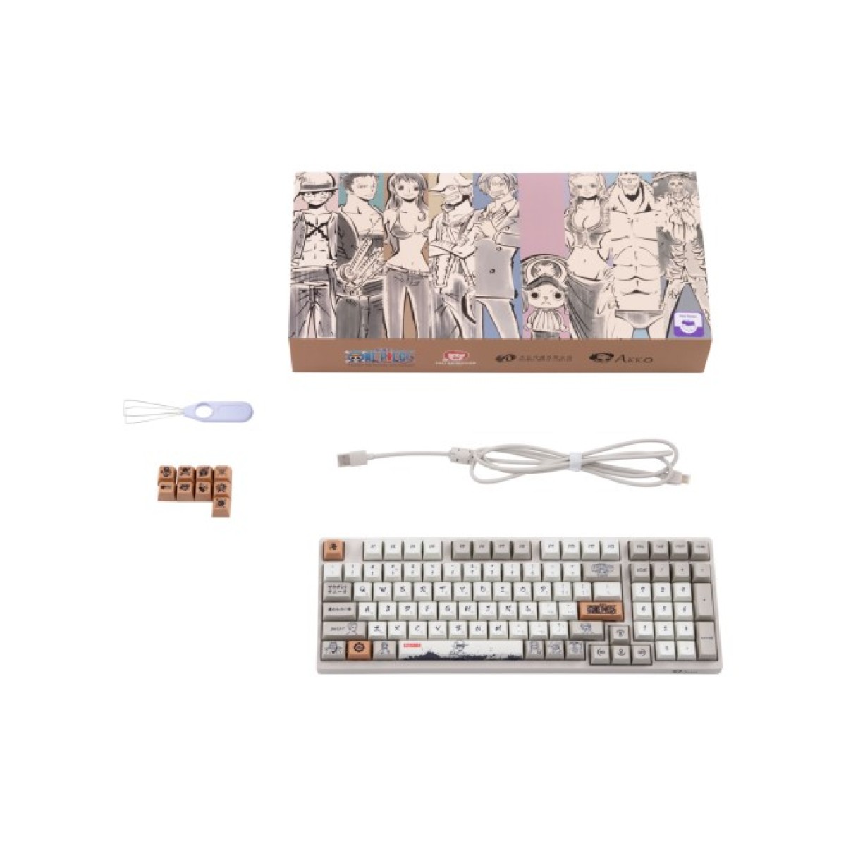 Клавіатура Akko 3098S One Piece Calligraphy 98Key CS Jelly Blue Hot-swappable USB UA RGB Gray (6925758616775) 98_98.jpg - фото 4