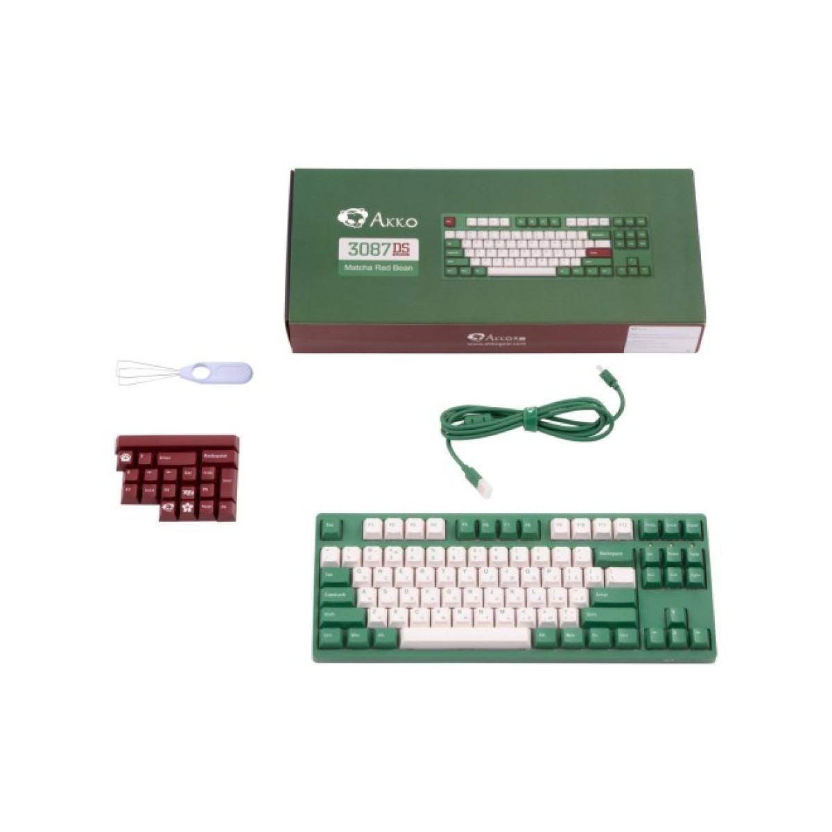 Клавиатура Akko 3087 Matcha Red 87Key Cherry MX Blue USB UA No LED Green (A3087_MA_CBL) 98_98.jpg - фото 2