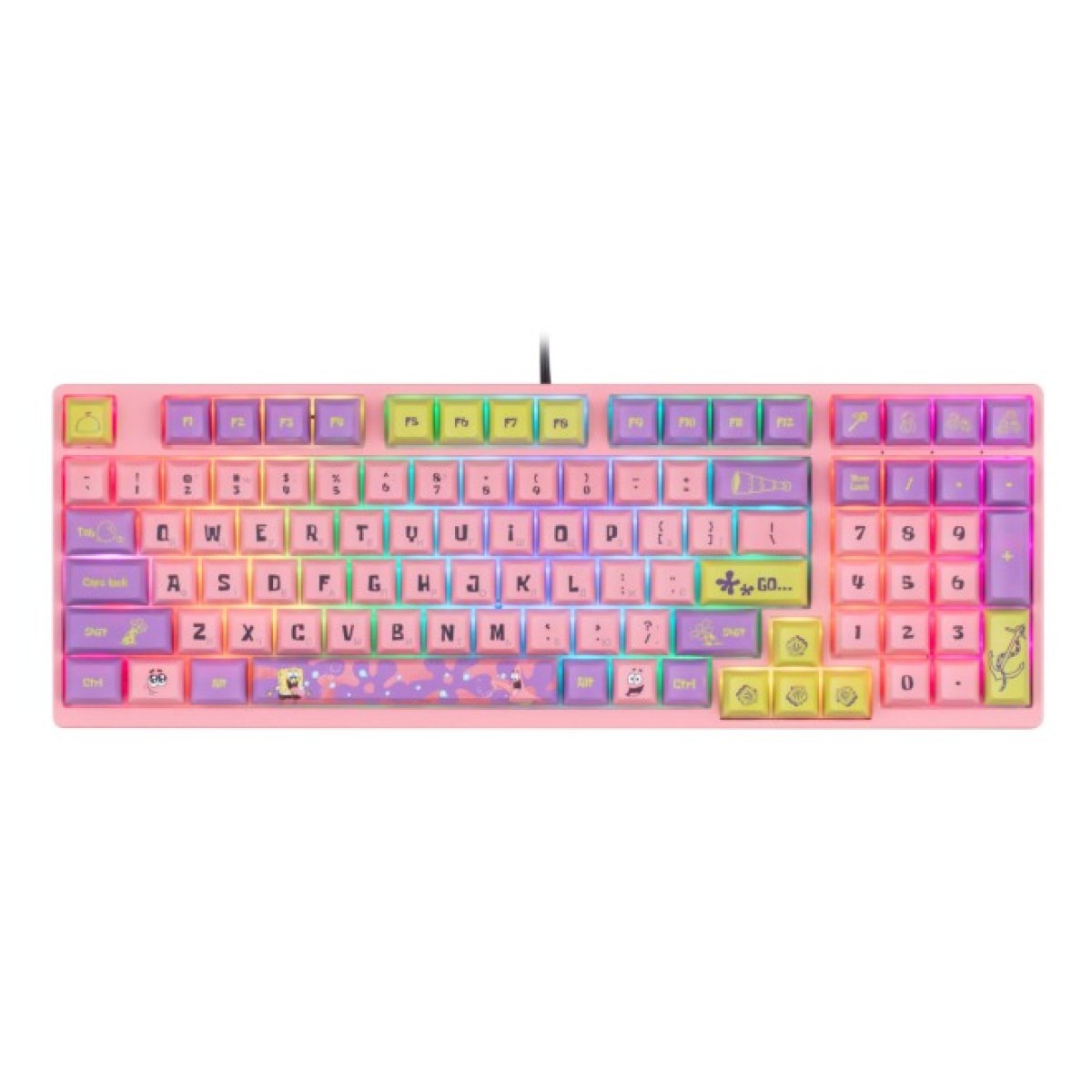 Клавиатура Akko 3098S Patrick 98Key CS Sponge Hot-swappable USB UA RGB Pink (6925758613910) 98_98.jpg - фото 5