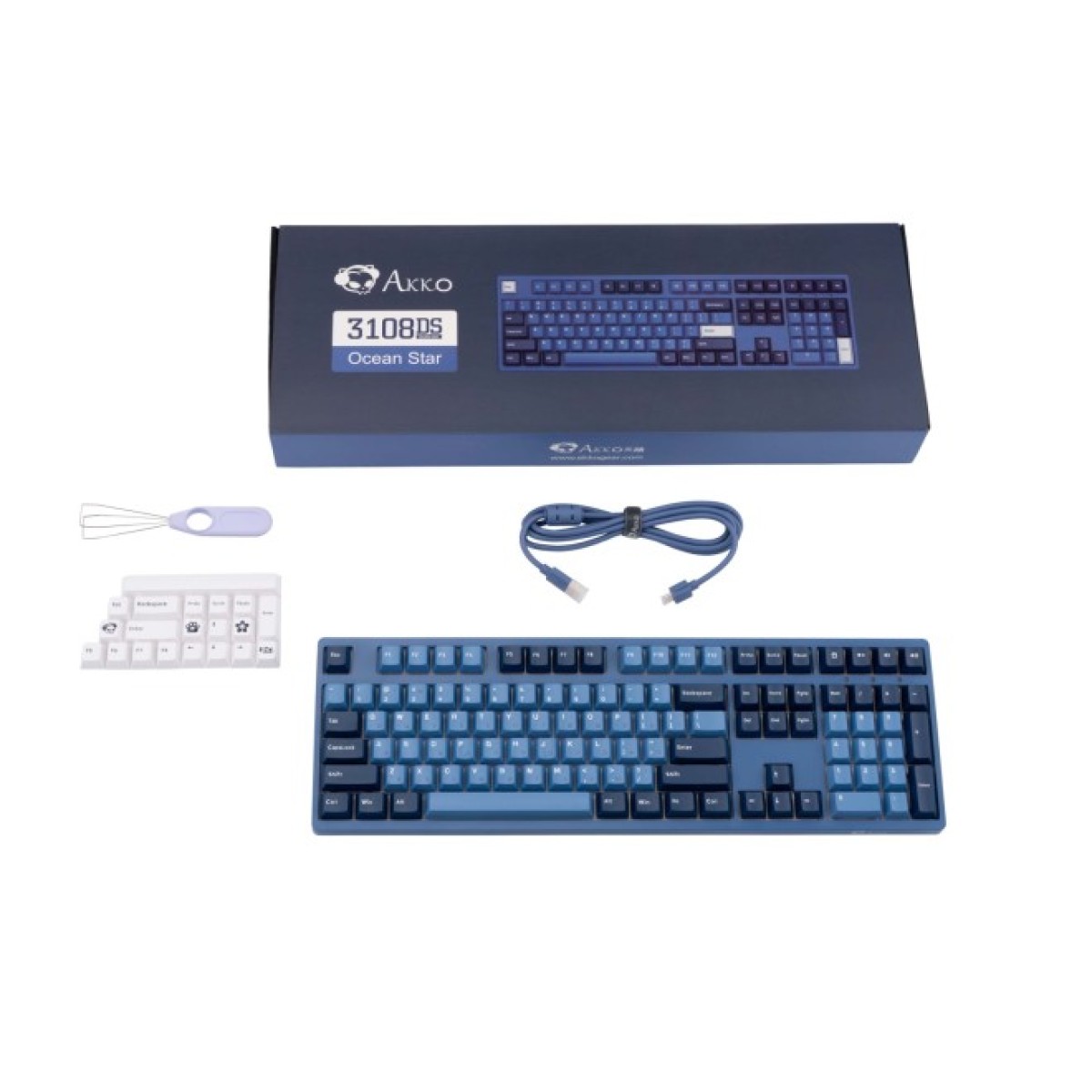 Клавиатура Akko 3108DS Ocean Star 108Key CS Blue V2 USB UA No LED Blue (6925758614221) 98_98.jpg - фото 11