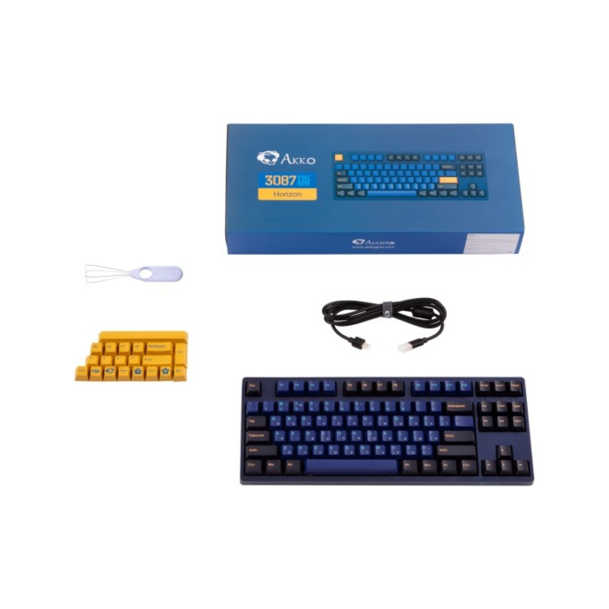 Клавіатура Akko 3087 DS Horizon 87Key Cherry MX Brown USB UA No LED Blue (6925758616355) 98_98.jpg - фото 7