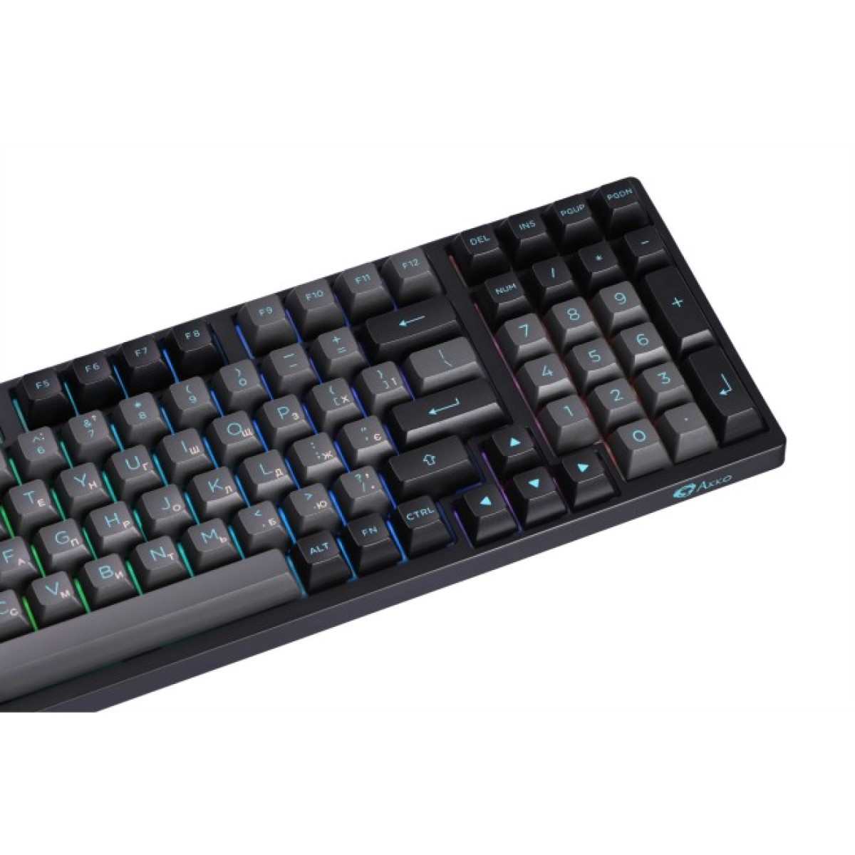 Клавіатура Akko 3098B BlackCyan 98Key CS Jelly White Hot-swappable UA RGB Black (6925758617635) 98_98.jpg - фото 4