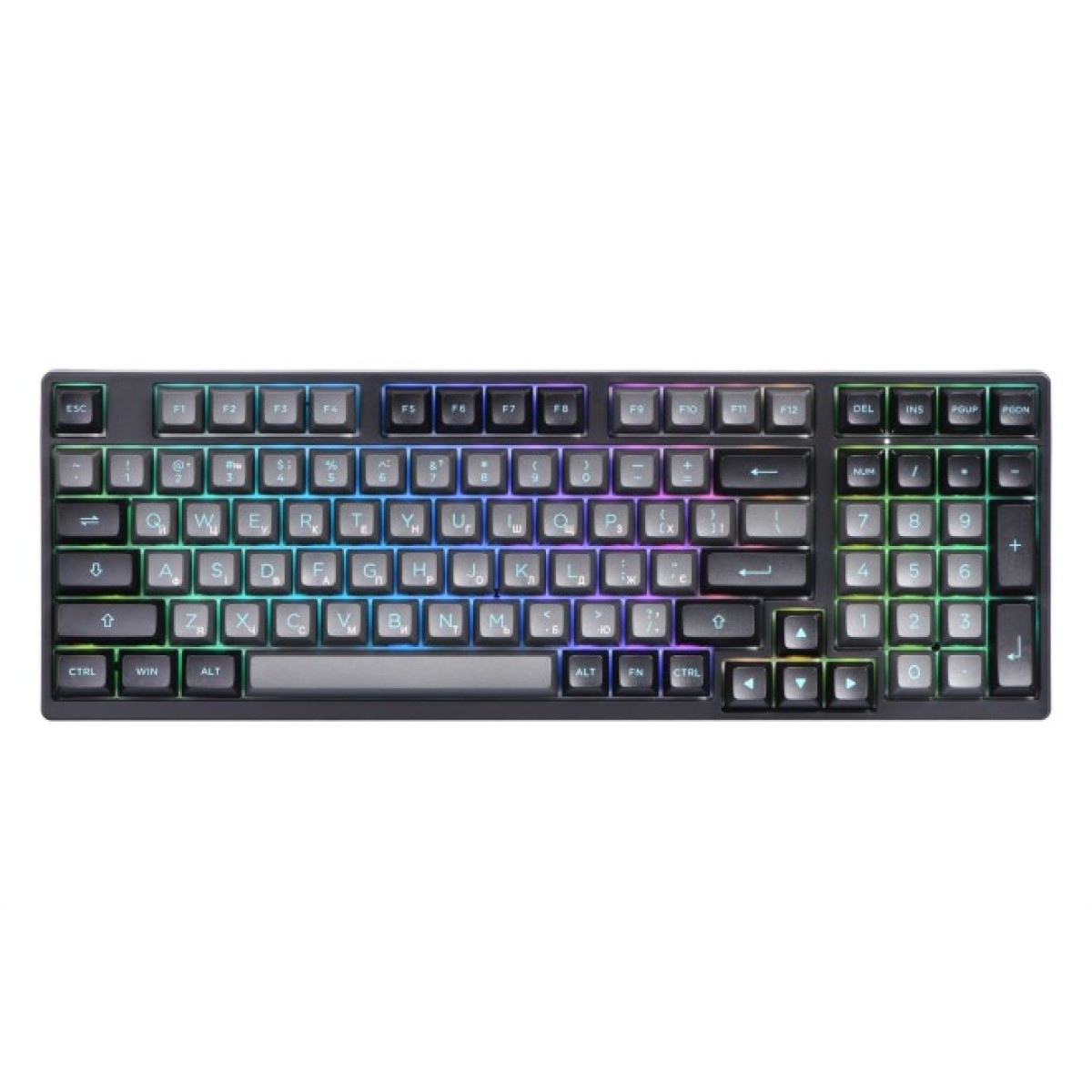 Клавіатура Akko 3098B BlackCyan 98Key CS Jelly White Hot-swappable UA RGB Black (6925758617635) 98_98.jpg - фото 6