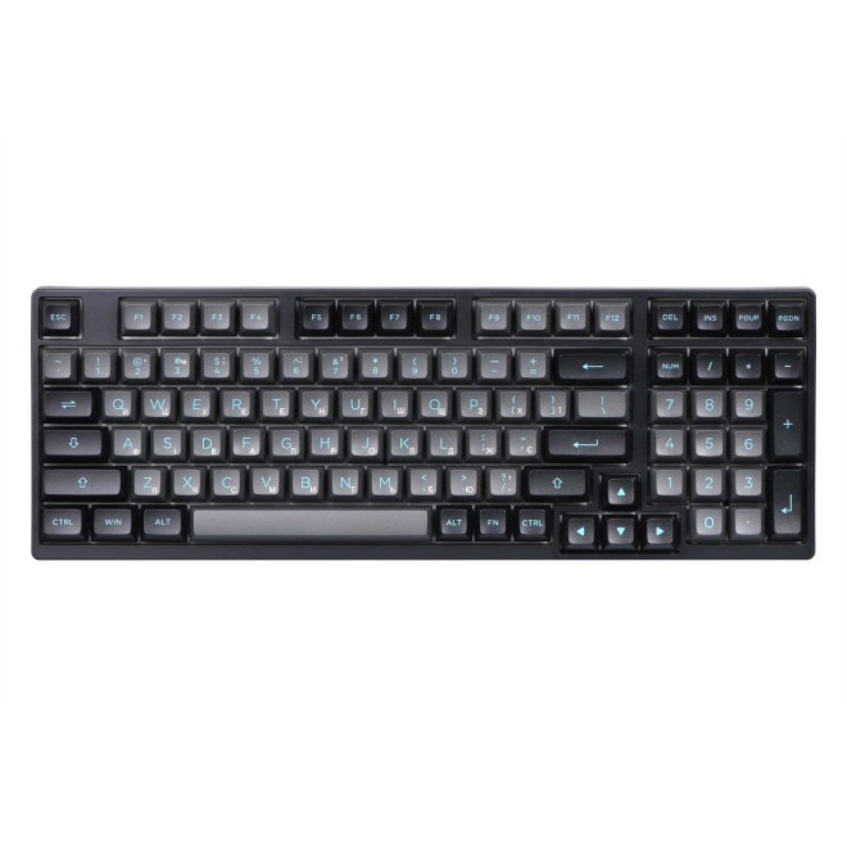 Клавиатура Akko 3098B BlackCyan 98Key CS Jelly White Hot-swappable UA RGB Black (6925758617635) 256_256.jpg