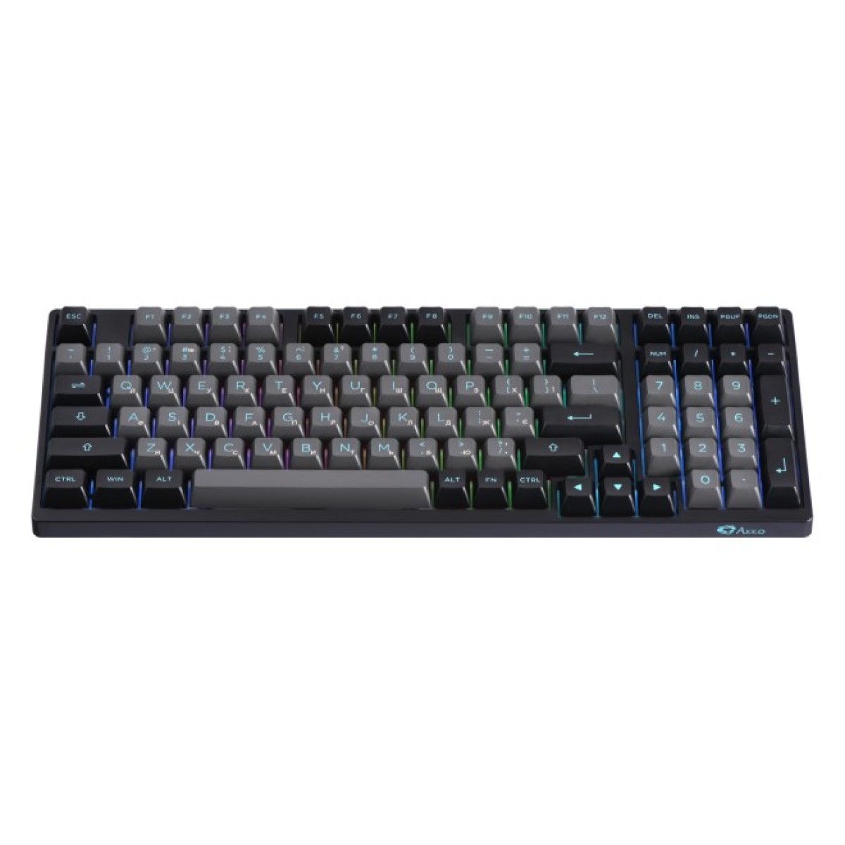 Клавіатура Akko 3098B BlackCyan 98Key CS Jelly White Hot-swappable UA RGB Black (6925758617635) 98_98.jpg - фото 7