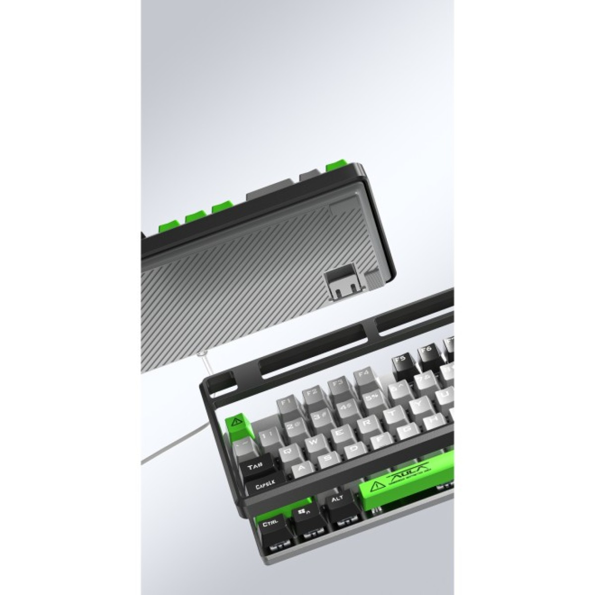 Клавіатура Aula F2088 PRO Plus 9 Green Keys KRGD Blue USB UA Black/Gray (6948391234892) 98_98.jpg - фото 2