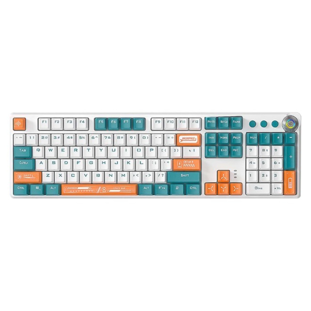 Клавиатура Aula F2088 PRO Plus 9 Orange Keys KRGD Blue USB UA White/Blue (6948391234908) 98_98.jpg - фото 1