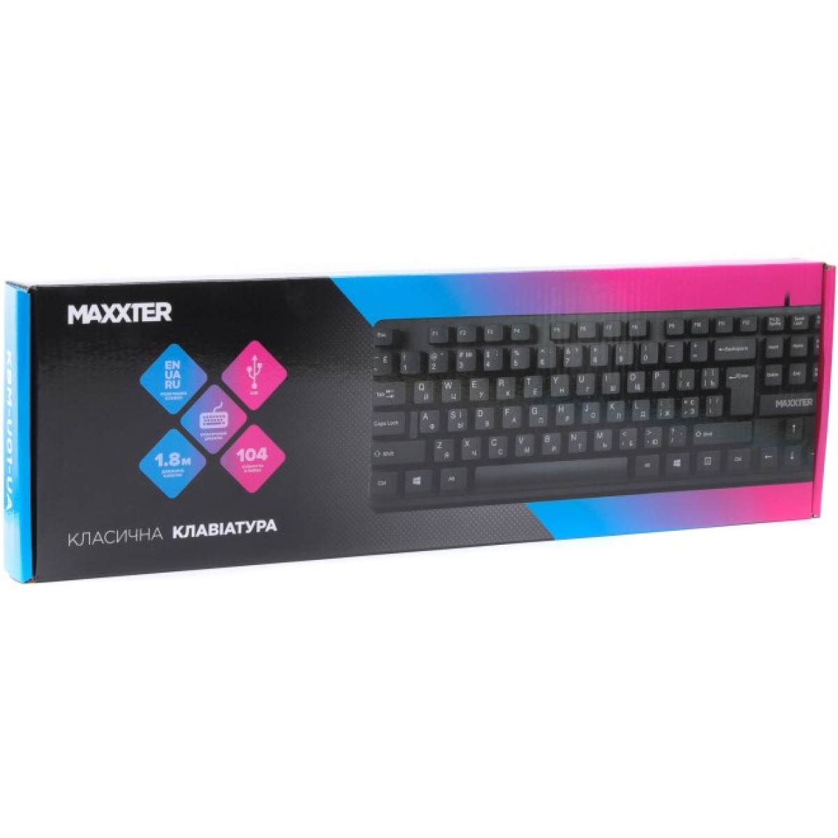 Клавиатура Maxxter KBM-U01-UA USB Black (KBM-U01-UA) 98_98.jpg - фото 3