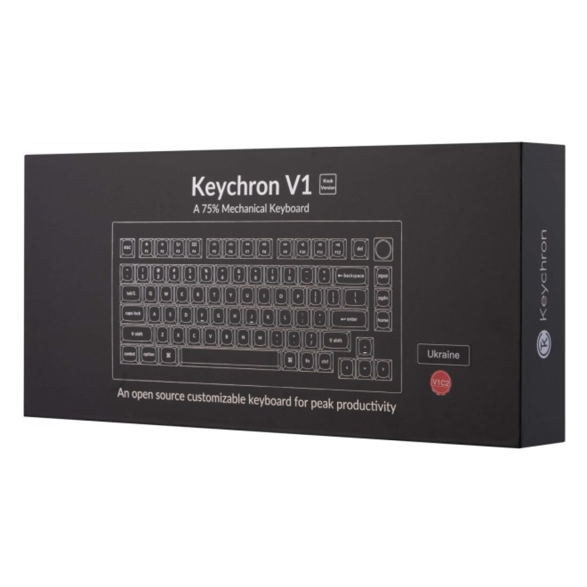 Клавіатура Keychron V1 84 Key QMK Gateron G PRO Blue Hot-Swap RGB Knob Frosted Black (V1C2_KEYCHRON) 98_98.jpg - фото 3