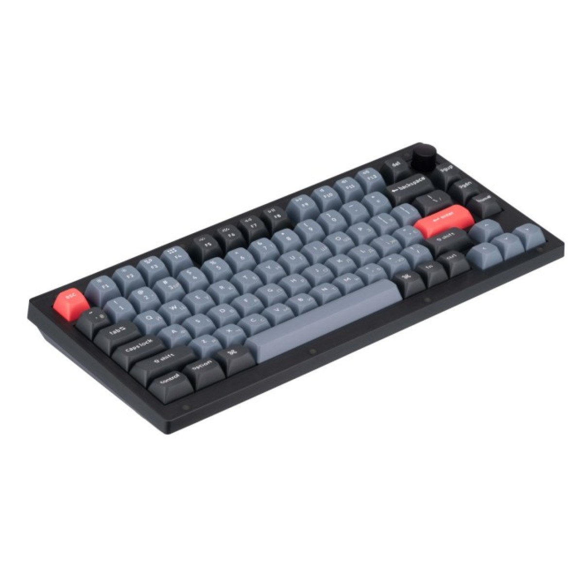 Клавіатура Keychron V1 84 Key QMK Gateron G PRO Blue Hot-Swap RGB Knob Frosted Black (V1C2_KEYCHRON) 98_98.jpg - фото 4