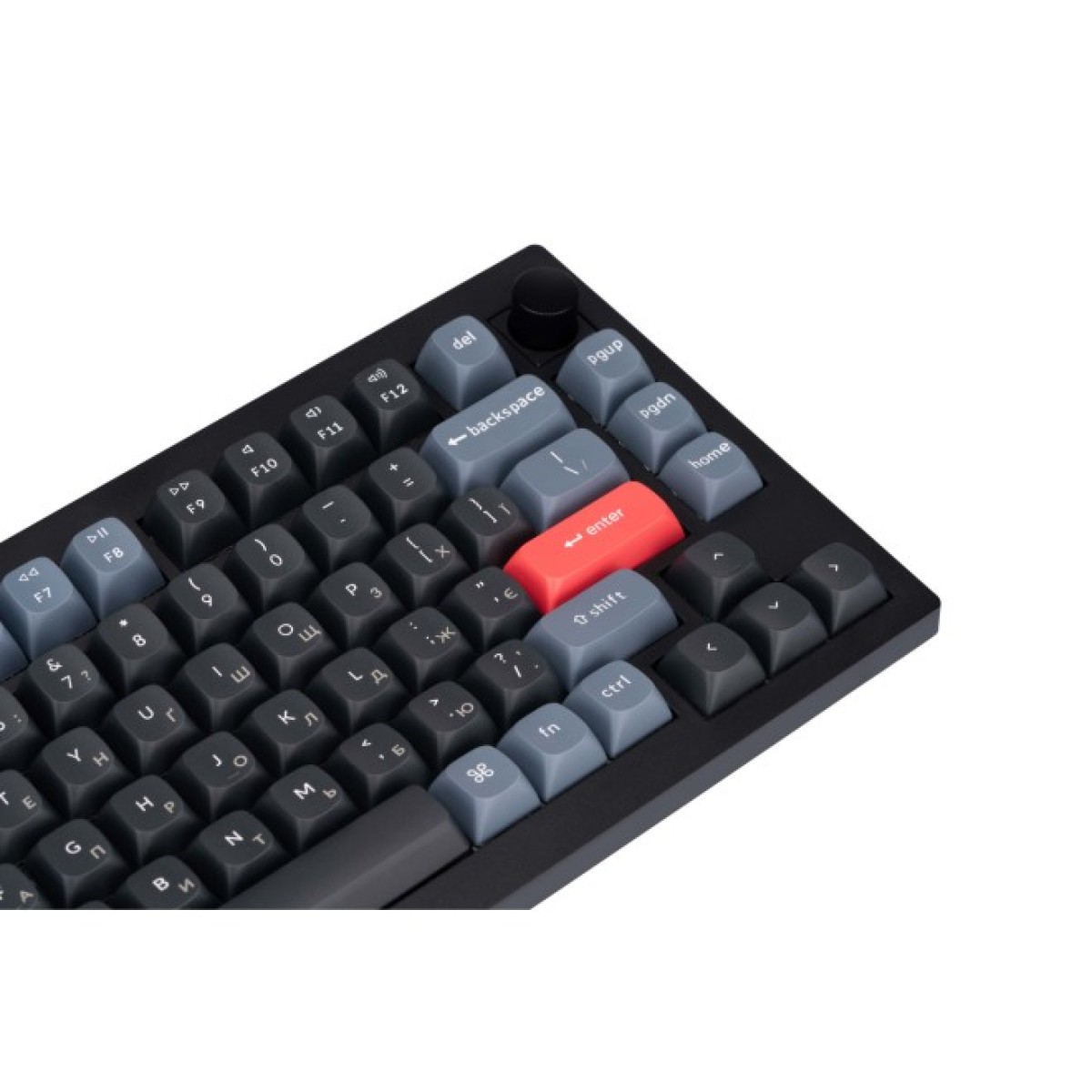 Клавіатура Keychron V1 84 Key QMK Gateron G PRO Brown Hot-Swap RGB Knob Carbon Black (V1D3_KEYCHRON) 98_98.jpg - фото 4