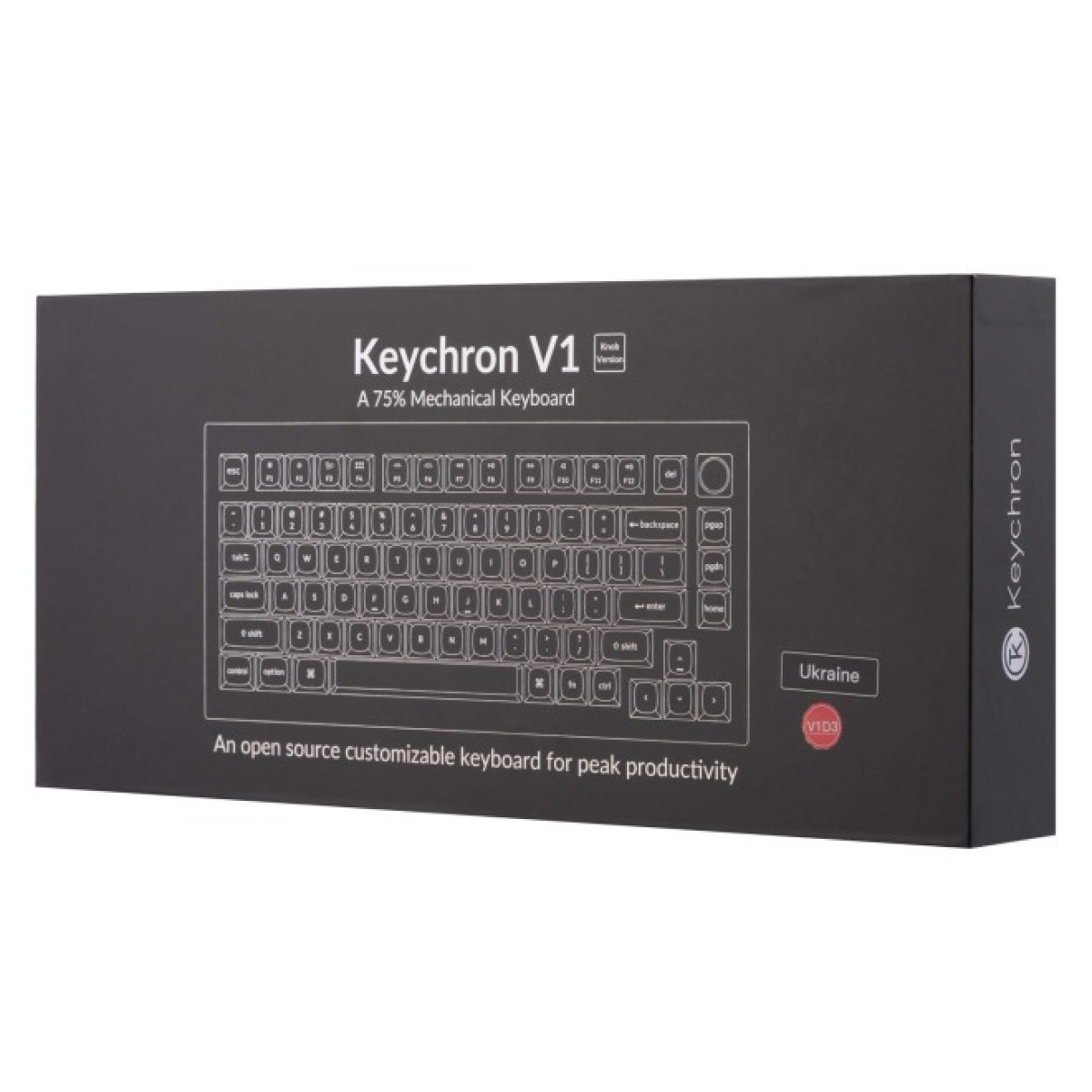 Клавіатура Keychron V1 84 Key QMK Gateron G PRO Brown Hot-Swap RGB Knob Carbon Black (V1D3_KEYCHRON) 98_98.jpg - фото 8