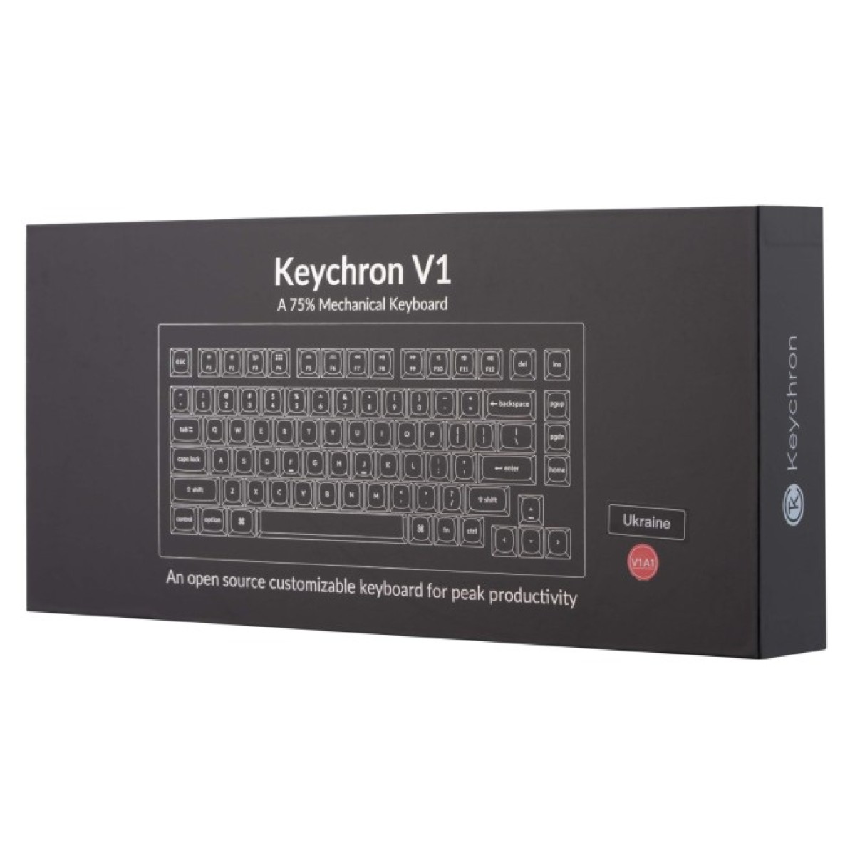 Клавіатура Keychron V1 84 Key QMK Gateron G PRO Brown Hot-Swap RGB Frosted Black (V1A3_KEYCHRON) 98_98.jpg - фото 8