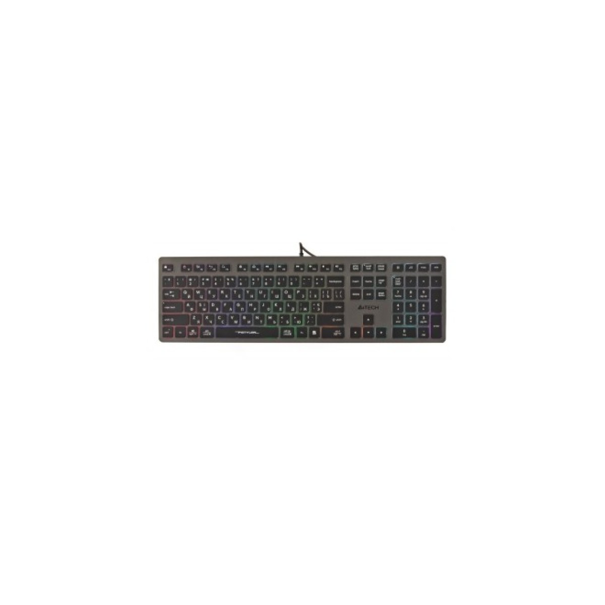 Клавіатура A4Tech FX60 USB Grey Neon backlit 98_98.jpg - фото 1