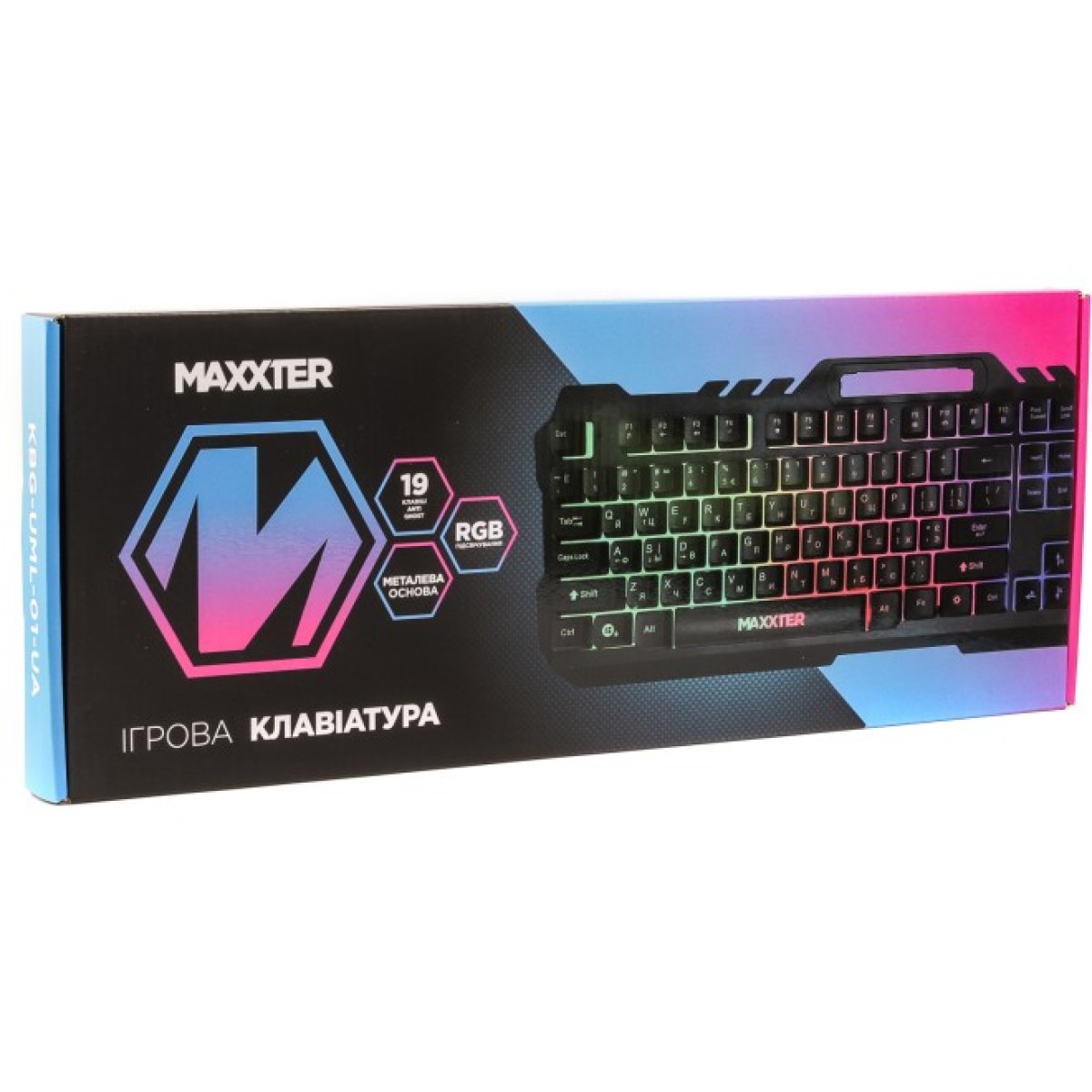 Клавіатура Maxxter KBG-UML-01-UA USB Black (KBG-UML-01-UA) 98_98.jpg - фото 6