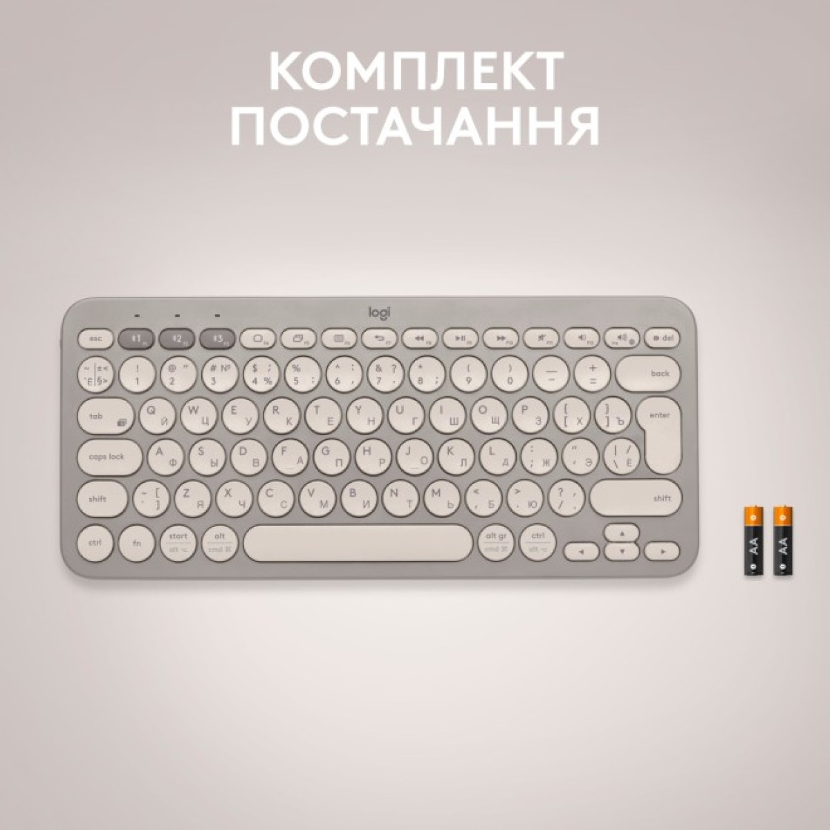 Клавіатура Logitech K380 Multi-Device Bluetooth UA Sand (920-011165) 98_98.jpg - фото 8