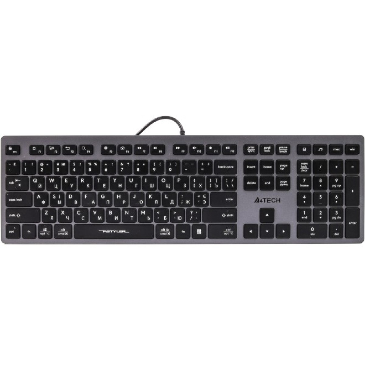 Клавіатура A4Tech FX-50 USB Grey 98_98.jpg - фото 1