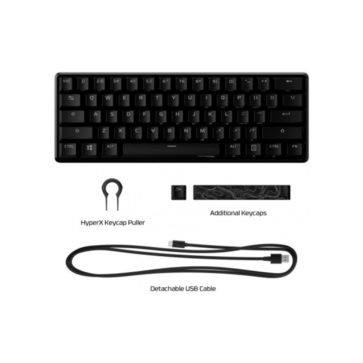 Клавиатура HyperX Alloy Origins 60 Black (4P5N0AA) 98_98.jpg - фото 3