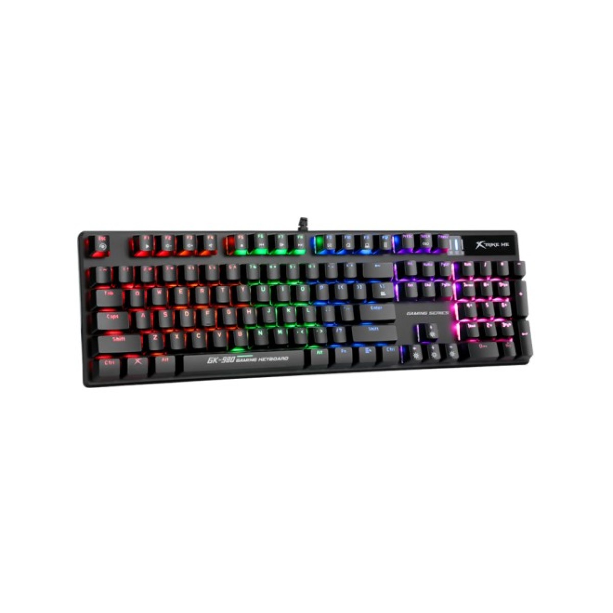 Клавіатура Xtrike GK-980 6 colors-LED Mechanical Red Switch USB Black (GK-980) 98_98.jpg - фото 3