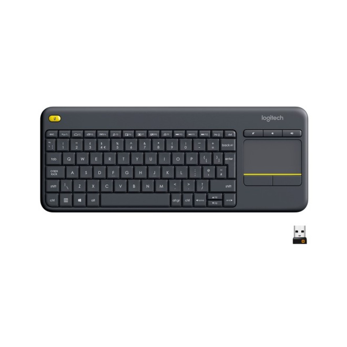 Клавіатура Logitech K400 Plus Touch Wireless UA Black (920-007145) 98_98.jpg - фото 1
