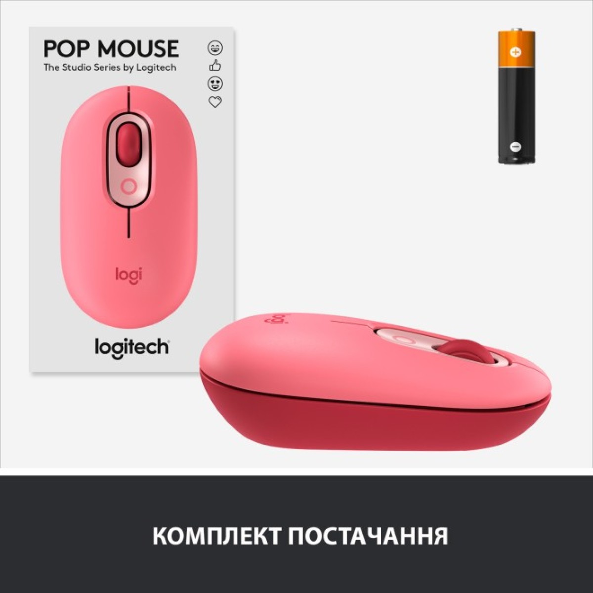 Мышка Logitech POP Mouse Bluetooth Heartbreaker Rose (910-006548) 98_98.jpg - фото 4