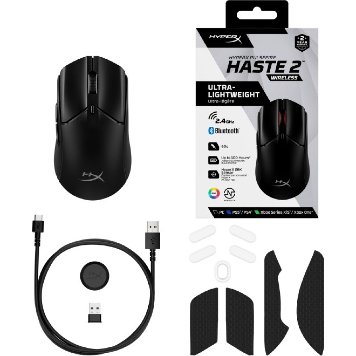 Мышка HyperX Pulsefire Haste 2 Wireless Black (6N0B0AA) 98_98.jpg - фото 8