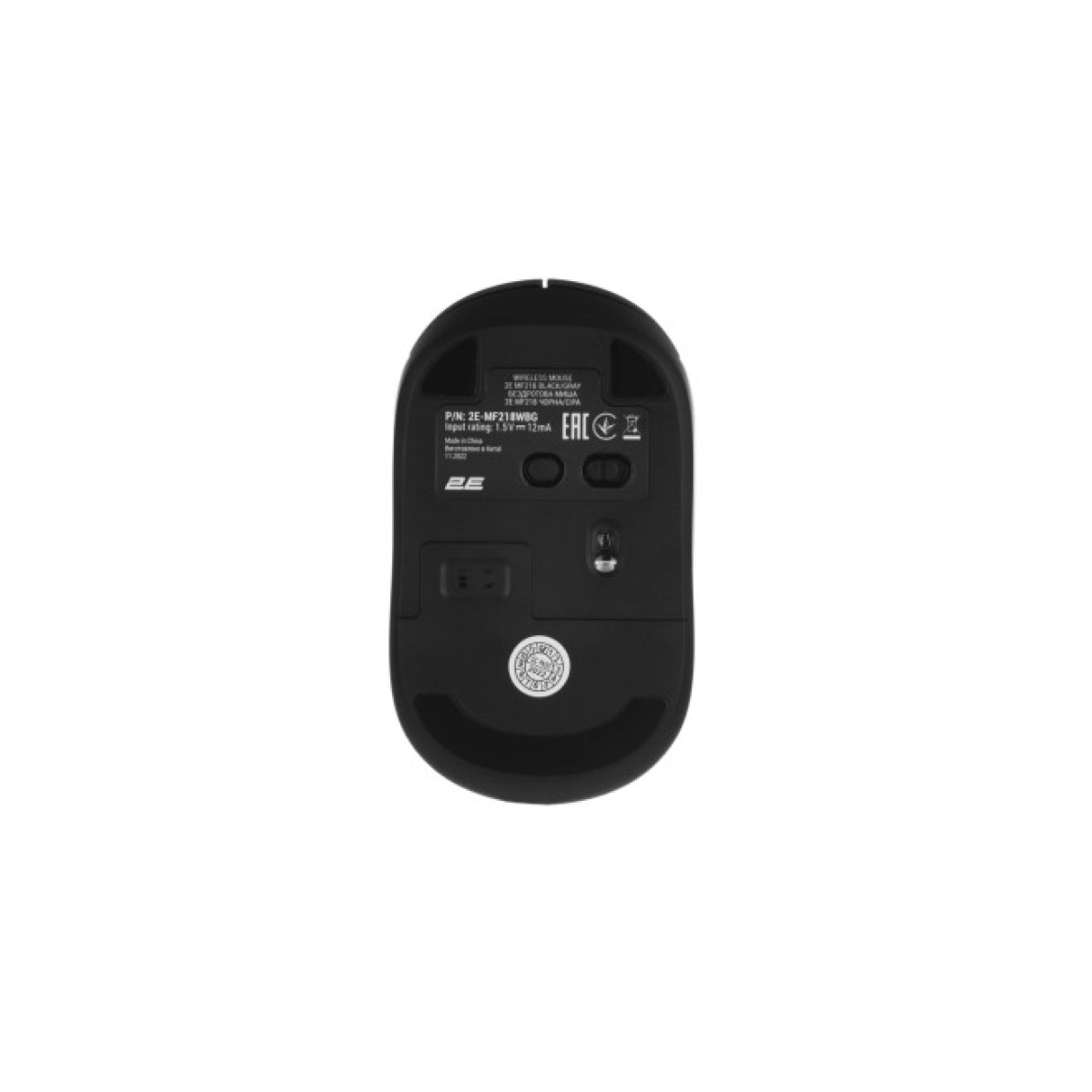 Мышка 2E MF218 Silent Wireless/Bluetooth Black/Grey (2E-MF218WBG) 98_98.jpg - фото 6