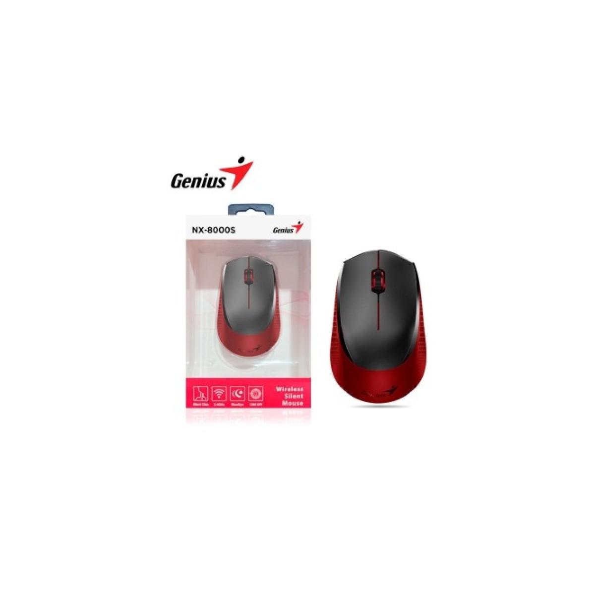 Мишка Genius NX-8000 Silent Wireless Red (31030025401) 98_98.jpg - фото 4