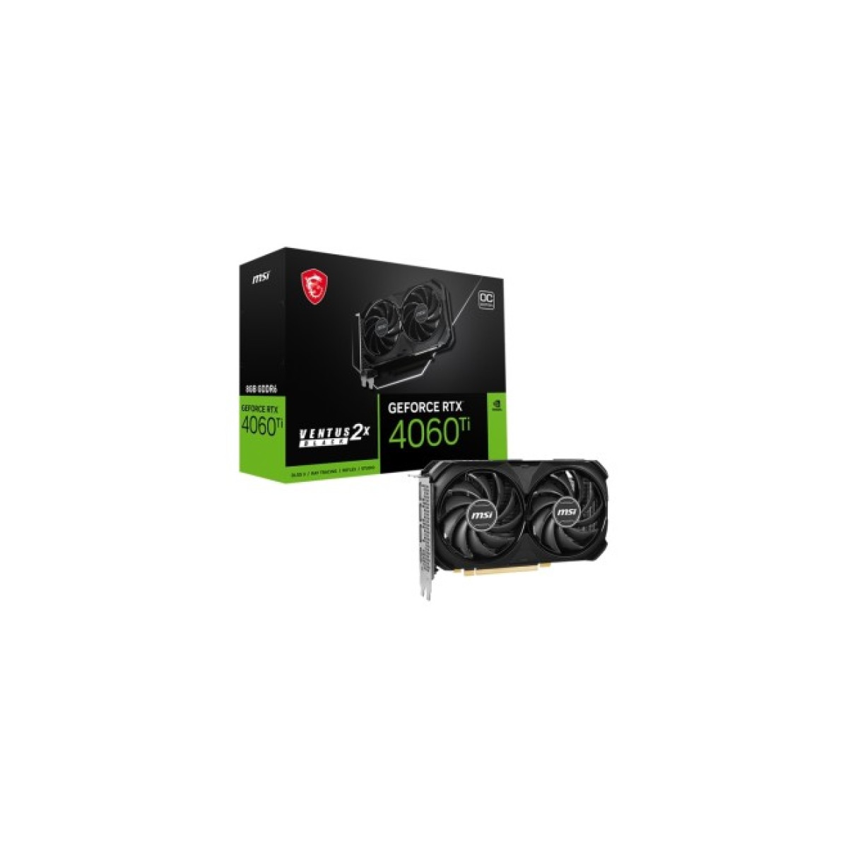 Видеокарта MSI GeForce RTX4060Ti 8Gb VENTUS 2X BLACK OC (RTX 4060 Ti VENTUS 2X BLACK 8G OC) 98_98.jpg - фото 1
