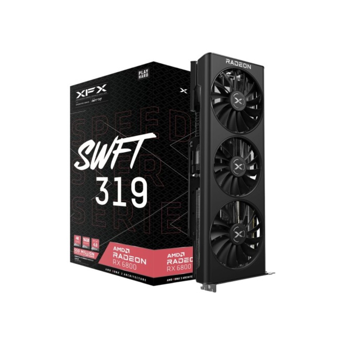 Відеокарта XFX Radeon RX 6800 16Gb Speedster SWFT 319 (RX-68XLAQFD9) 98_98.jpg - фото 6