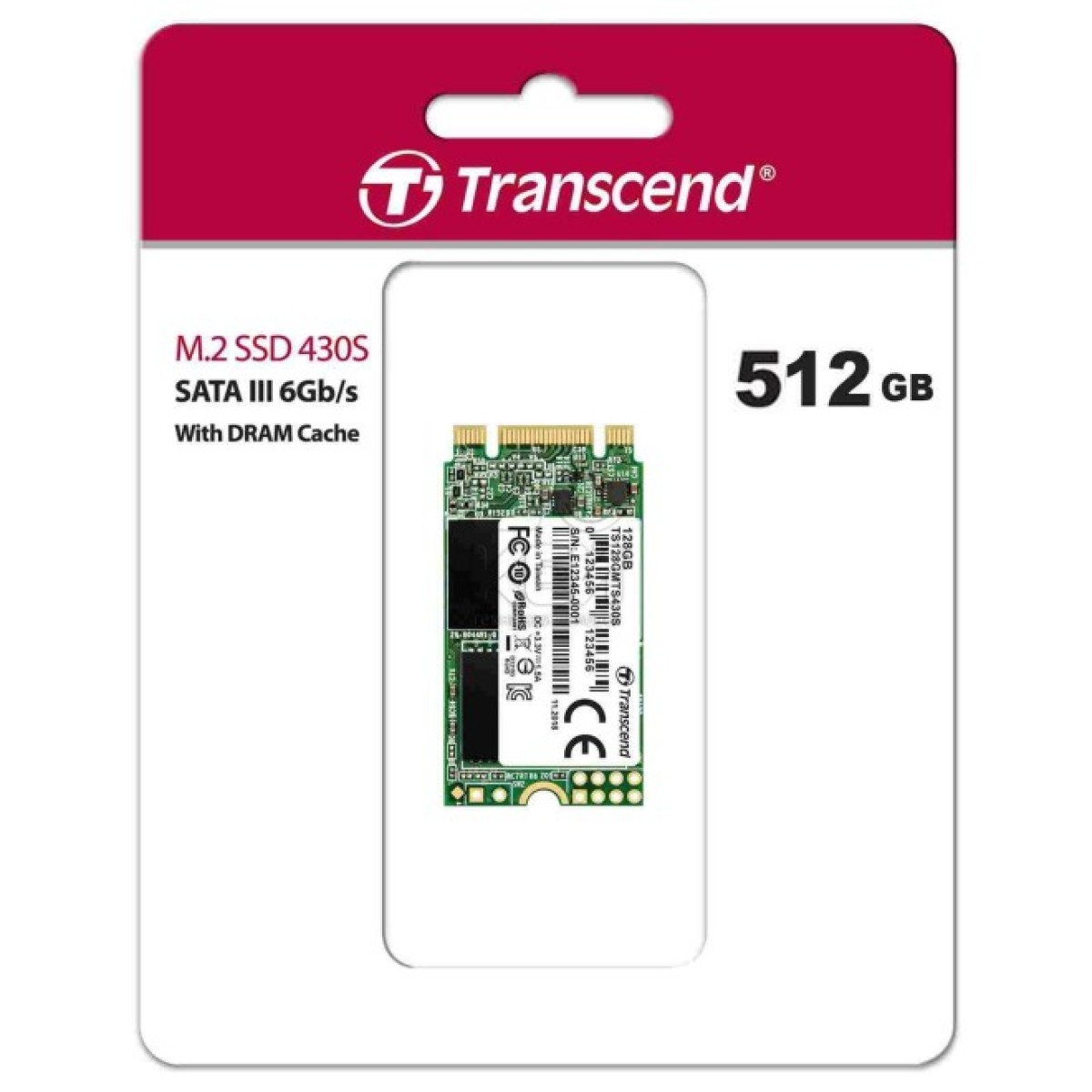 Накопичувач SSD M.2 2242 512GB Transcend (TS512GMTS430S) 98_98.jpg - фото 3