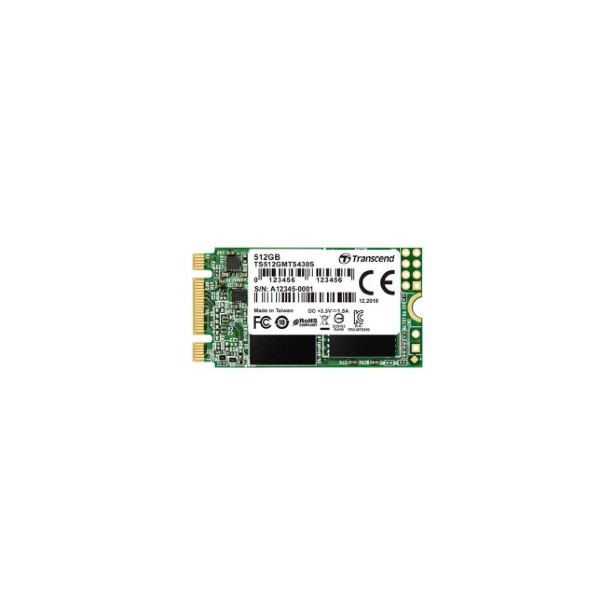 Накопитель SSD M.2 2242 512GB Transcend (TS512GMTS430S) 98_98.jpg - фото 1