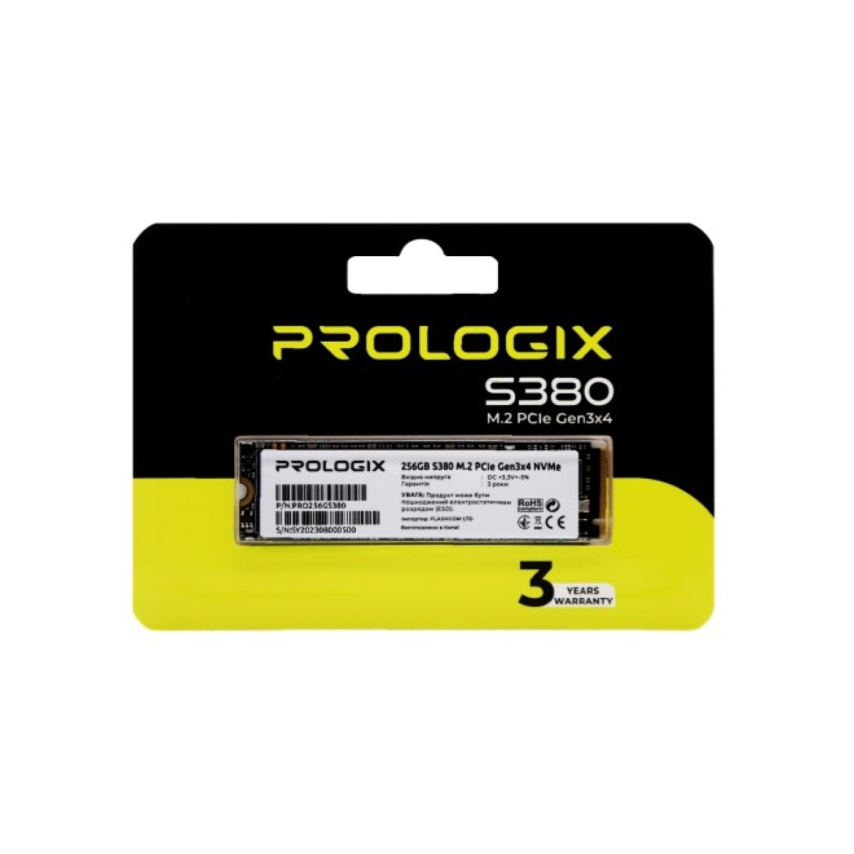 Накопичувач SSD M.2 2280 256GB Prologix (PRO256GS380) 98_98.jpg - фото 2
