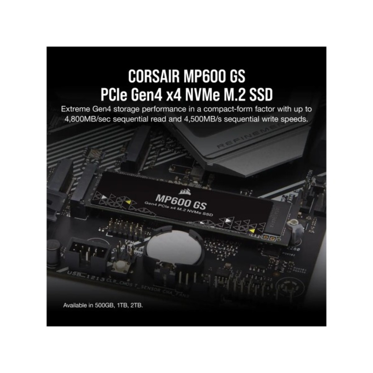 Накопичувач SSD M.2 2280 2TB MP600GS Corsair (CSSD-F2000GBMP600GS) 98_98.jpg - фото 3