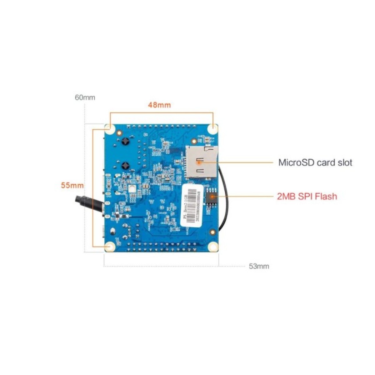 Микрокомпьютер Orange Pi Zero 2 Allwinner H616 1 ГБ DDR3 (RD057) 98_98.jpg - фото 2