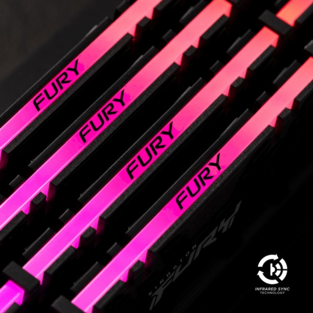 Модуль пам'яті для комп'ютера DDR4 16GB 3200 MHz Fury Beast RGB Kingston Fury (ex.HyperX) (KF432C16RB1A/16) 98_98.jpg - фото 4