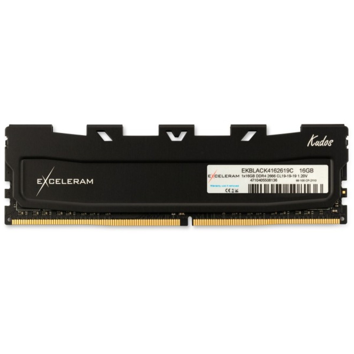 Модуль пам'яті для комп'ютера DDR4 16GB 2666 MHz Black Kudos eXceleram (EKBLACK4162619C) 98_98.jpg - фото 1