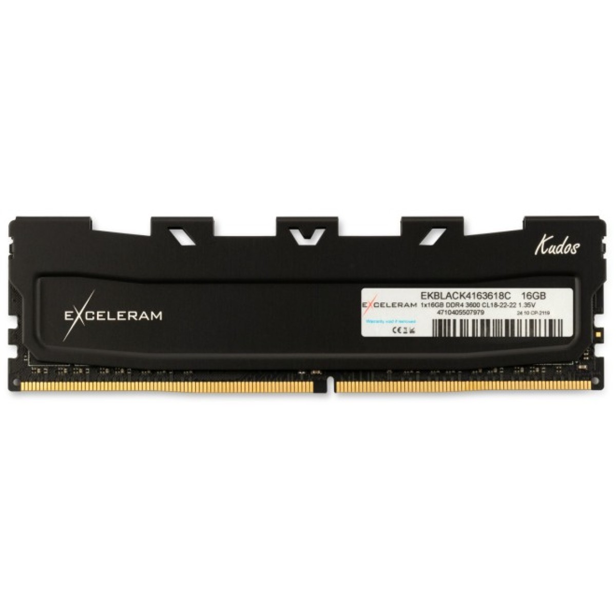 Модуль пам'яті для комп'ютера DDR4 16GB 3600 MHz Black Kudos eXceleram (EKBLACK4163618C) 98_98.jpg - фото 1