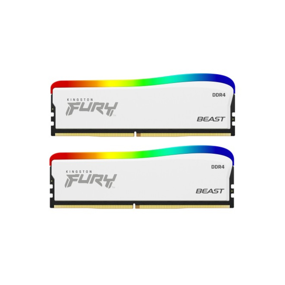 Модуль памяти для компьютера DDR4 32GB (2x16GB) 3600 MHz Beast White RGB SE Kingston Fury (ex.HyperX) (KF436C18BWAK2/32) 256_256.jpg